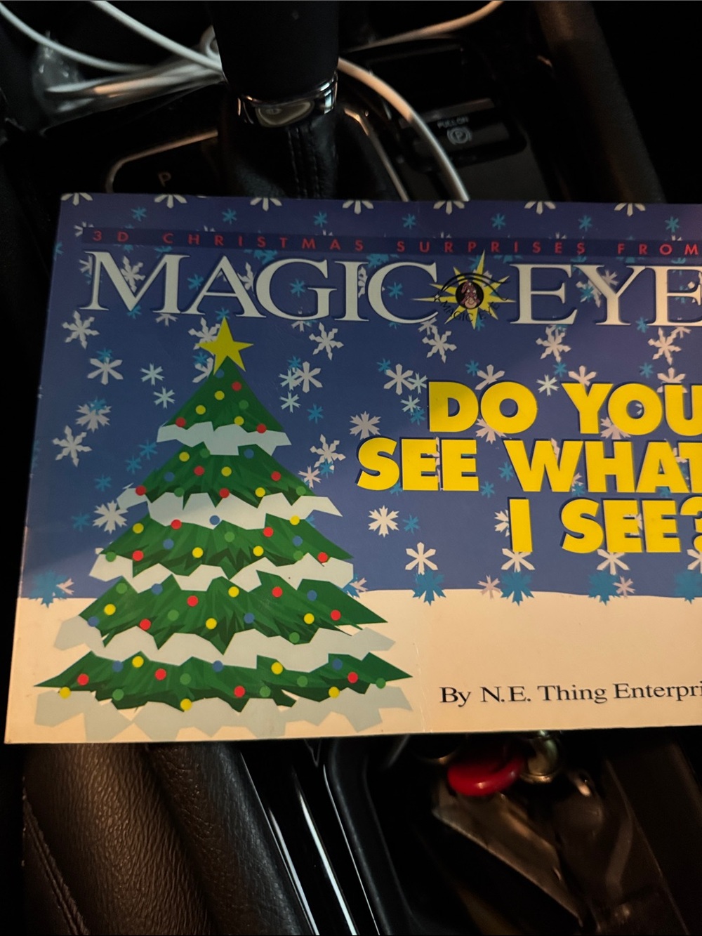 1994 Magic Eye "Do You See What I See?" Christmas Puzzle Book - Blue & Green